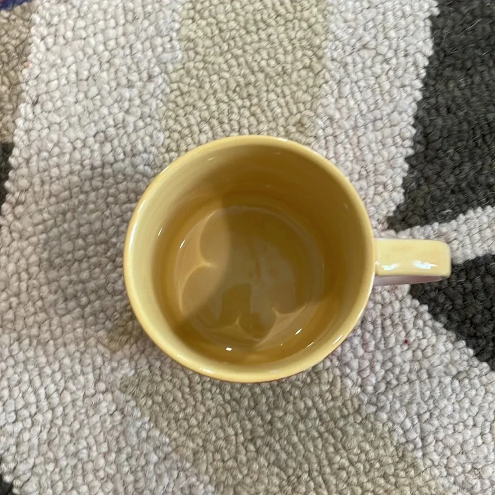 ANTHROPOLOGIE Monogram Lottie Mug Red, Orange, Yellow letter “G”